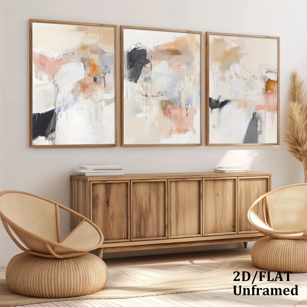 3 قطع لوحة فنية جدارية بدون إط - مراجعة Abstract Canvas Set وسعره
