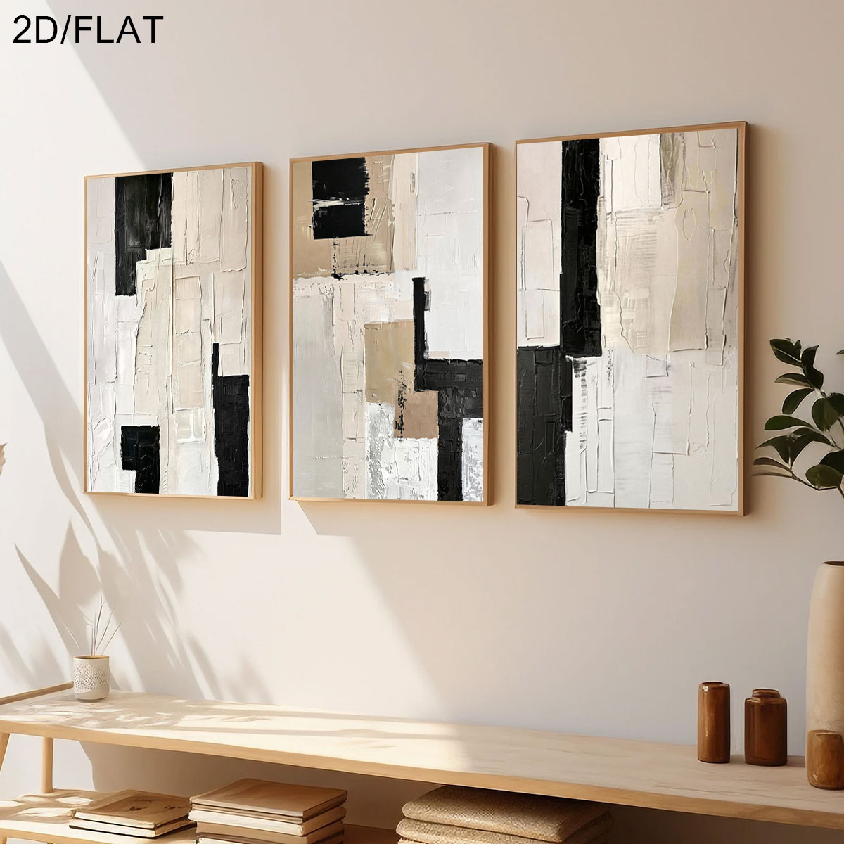 3 قطع بدون إطار، مجموعة من 3 ق - مراجعة Abstract Canvas Set وسعره