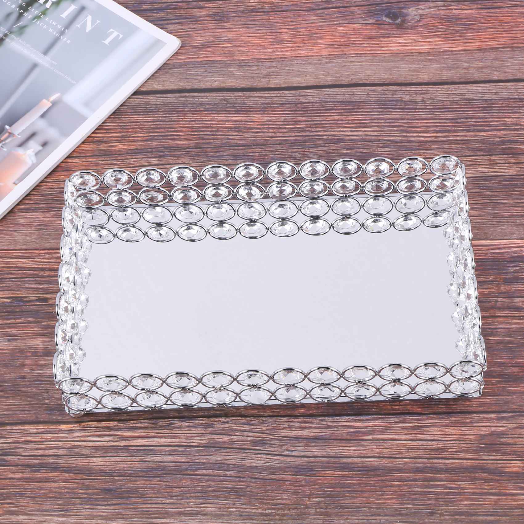 صينية مستطيلة من الكريستال ABS - مراجعة Decorative Mirror وسعره